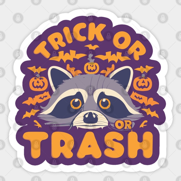 Trick-or-trash Sticker by Junalben Mamaril